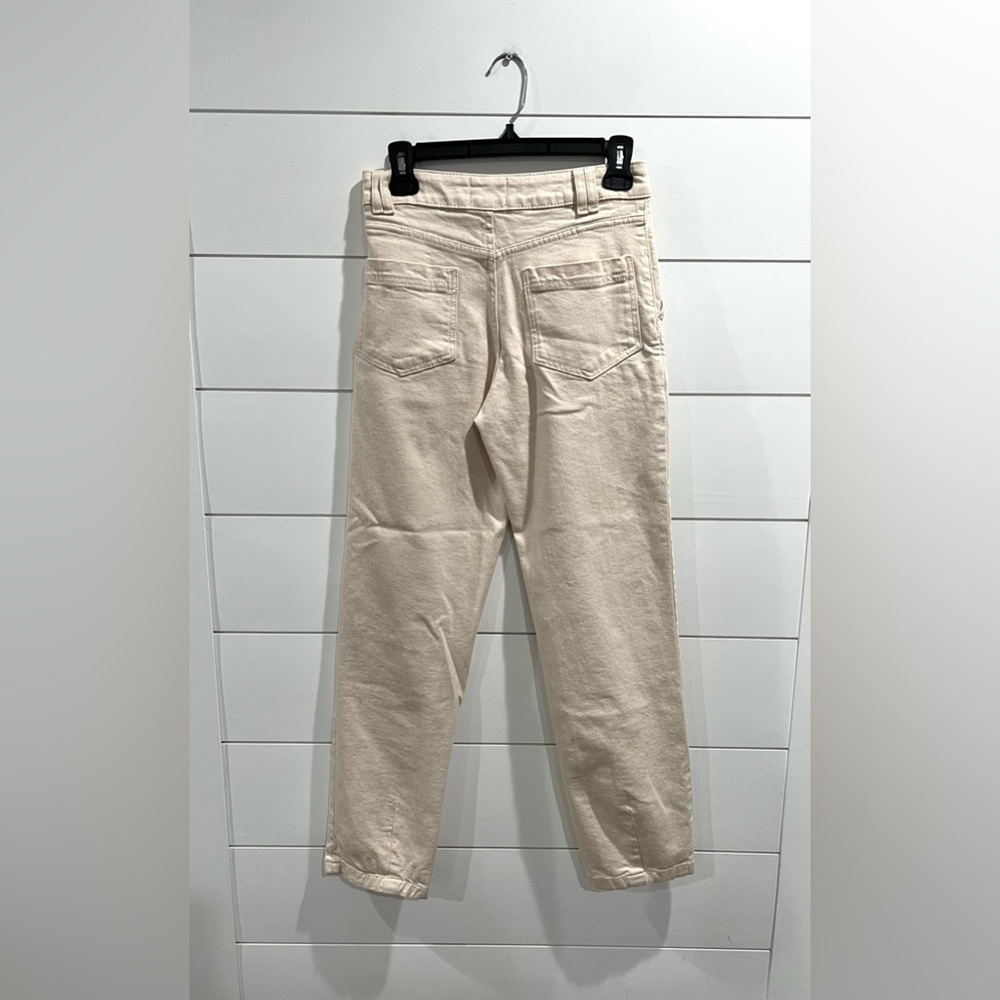 Sezane ecru manu trousers - Picture 7 of 8